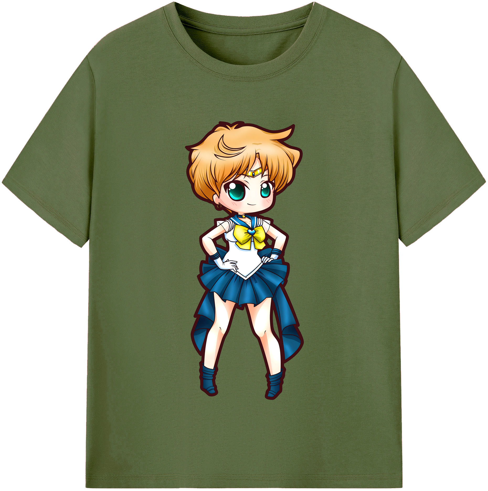 （画像用） 美少女戦士セーラームーン 天王はるか Sailor Moon Tenoh Haruka 綿100％半袖Tシャツ（フロントプリント）